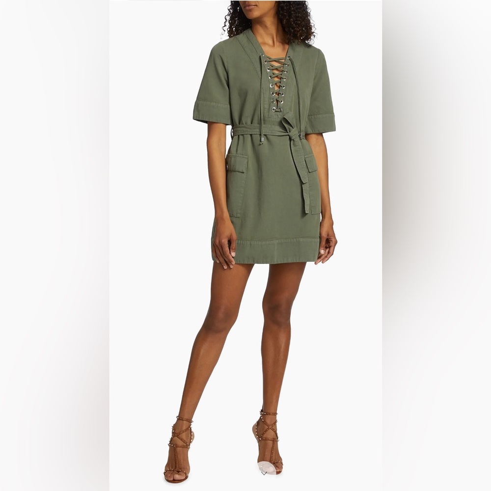 💥PRICE DROP💥 Dorise Belted Lace-Up Minidress